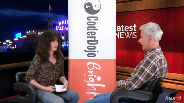Champion, Fred Hasson talks about CoderDojo Brighton on a local news programme.